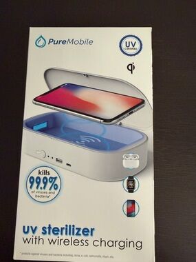 Vivitar Pure Mobile White UV Sterilizer with Wireless Charging